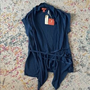 Tommy Bahama Blue Open Front Cardigan